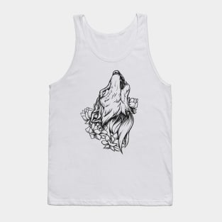 Wolf drawing Black ink! Tank Top